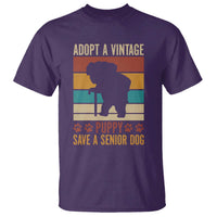 Vintage Adopt a Senior Dog T Shirt Rescue Animal Adoption Old Dog Shelter Pet - Wonder Print Shop