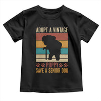 Vintage Adopt a Senior Dog Toddler T Shirt Rescue Animal Adoption Old Dog Shelter Pet - Wonder Print Shop
