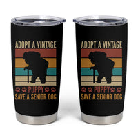 Vintage Adopt a Senior Dog Tumbler Cup Rescue Animal Adoption Old Dog Shelter Pet - Wonder Print Shop