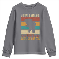 Vintage Adopt a Senior Dog Youth Sweatshirt Rescue Animal Adoption Old Dog Shelter Pet - Wonder Print Shop