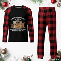 Funny Dog Lover Plaid Pajama Set Fur Mama Dad Dog Rescue - Wonder Print Shop