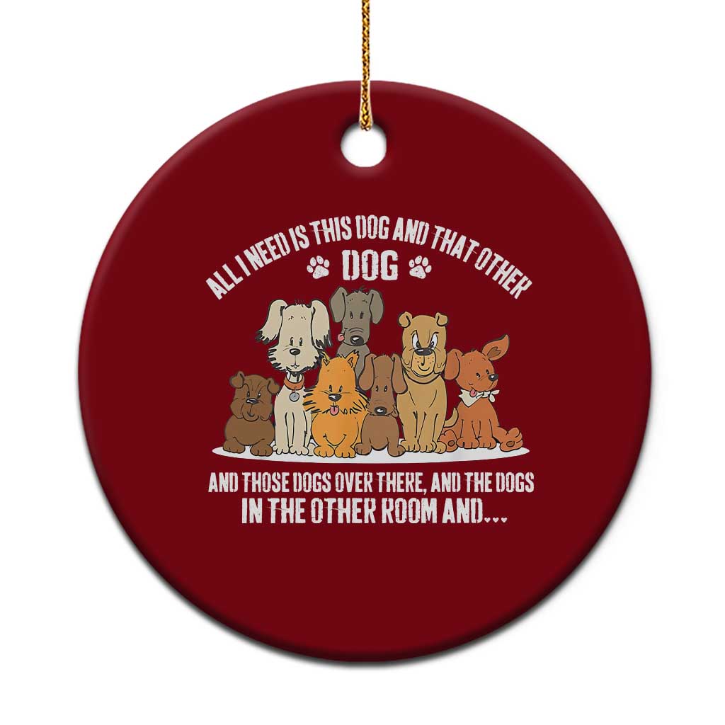 Funny Dog Lover Ceramic Ornament Fur Mama Dad Dog Rescue - Wonder Print Shop