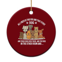 Funny Dog Lover Ceramic Ornament Fur Mama Dad Dog Rescue - Wonder Print Shop