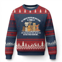 Funny Dog Lover Ugly Christmas Sweater Fur Mama Dad Dog Rescue - Wonder Print Shop