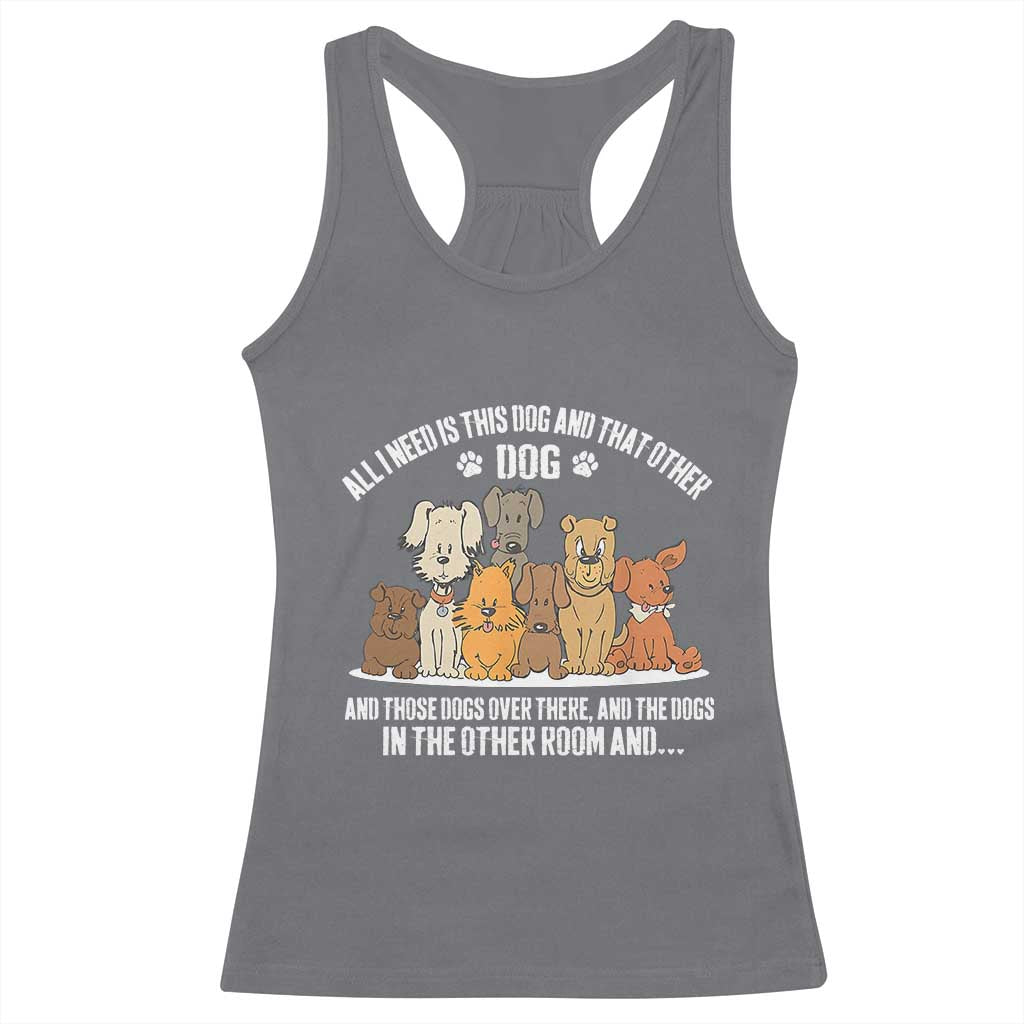 Funny Dog Lover Racerback Tank Top Fur Mama Dad Dog Rescue - Wonder Print Shop