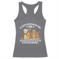 Funny Dog Lover Racerback Tank Top Fur Mama Dad Dog Rescue - Wonder Print Shop