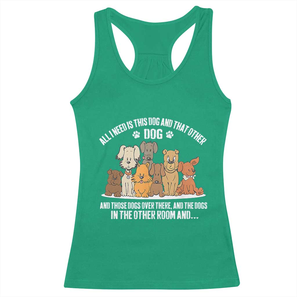 Funny Dog Lover Racerback Tank Top Fur Mama Dad Dog Rescue - Wonder Print Shop