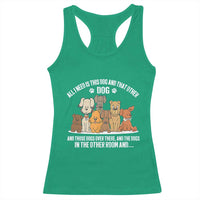 Funny Dog Lover Racerback Tank Top Fur Mama Dad Dog Rescue - Wonder Print Shop