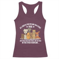 Funny Dog Lover Racerback Tank Top Fur Mama Dad Dog Rescue - Wonder Print Shop