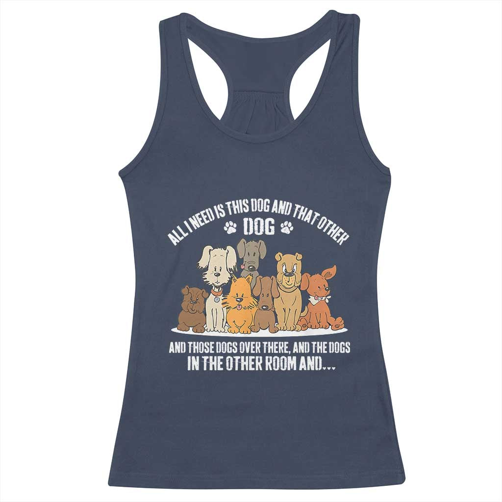 Funny Dog Lover Racerback Tank Top Fur Mama Dad Dog Rescue - Wonder Print Shop
