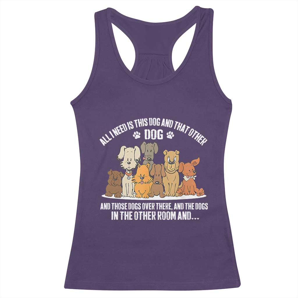 Funny Dog Lover Racerback Tank Top Fur Mama Dad Dog Rescue - Wonder Print Shop