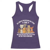 Funny Dog Lover Racerback Tank Top Fur Mama Dad Dog Rescue - Wonder Print Shop
