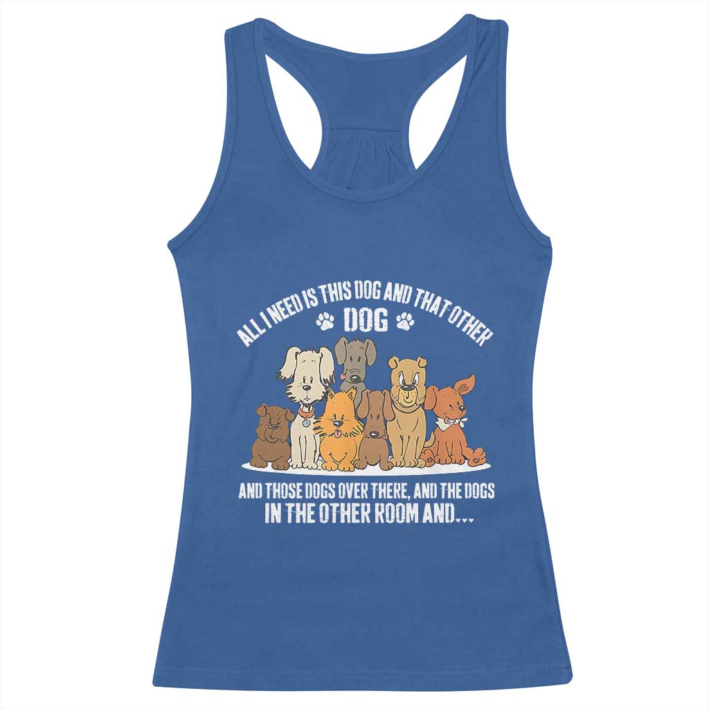 Funny Dog Lover Racerback Tank Top Fur Mama Dad Dog Rescue - Wonder Print Shop