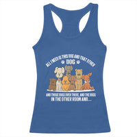 Funny Dog Lover Racerback Tank Top Fur Mama Dad Dog Rescue - Wonder Print Shop