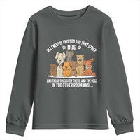 Funny Dog Lover Youth Sweatshirt Fur Mama Dad Dog Rescue - Wonder Print Shop