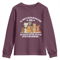 Funny Dog Lover Youth Sweatshirt Fur Mama Dad Dog Rescue - Wonder Print Shop