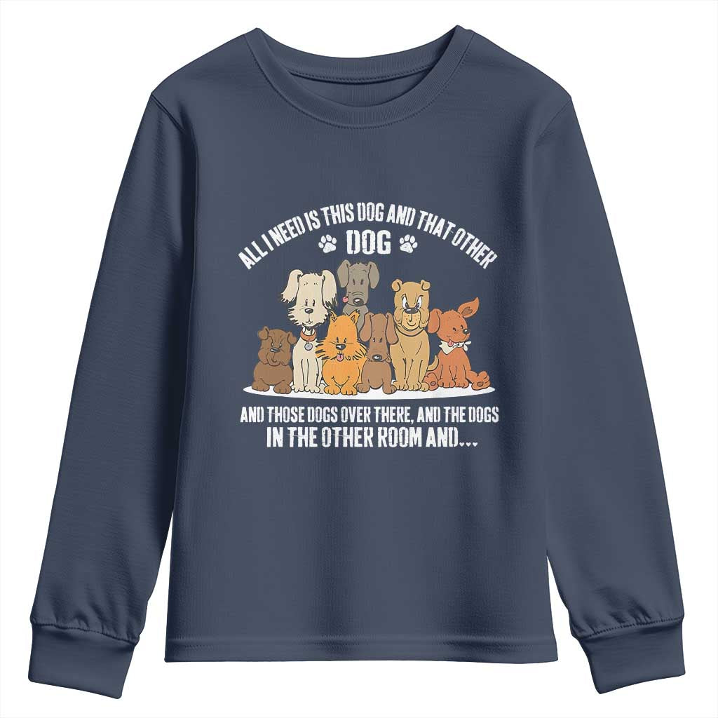 Funny Dog Lover Youth Sweatshirt Fur Mama Dad Dog Rescue - Wonder Print Shop