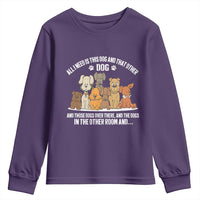 Funny Dog Lover Youth Sweatshirt Fur Mama Dad Dog Rescue - Wonder Print Shop