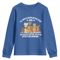 Funny Dog Lover Youth Sweatshirt Fur Mama Dad Dog Rescue - Wonder Print Shop