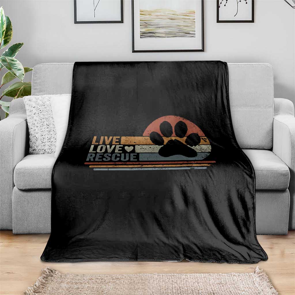 Vintage Adopt A Shelter Pet Throw Blanket Live Love Rescue Cat Dog Adoption Animal Rescue - Wonder Print Shop