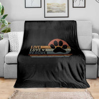 Vintage Adopt A Shelter Pet Throw Blanket Live Love Rescue Cat Dog Adoption Animal Rescue - Wonder Print Shop