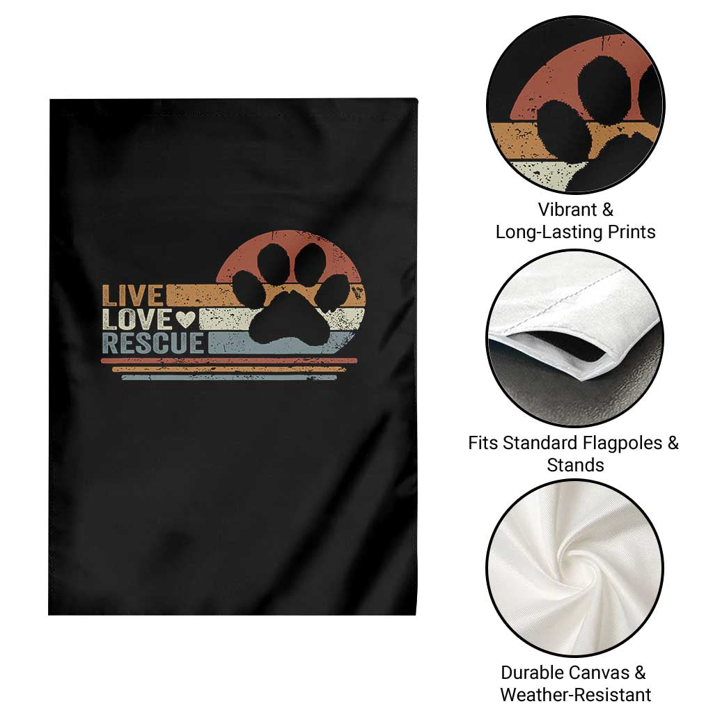 Vintage Adopt A Shelter Pet Garden Flag Live Love Rescue Cat Dog Adoption Animal Rescue - Wonder Print Shop