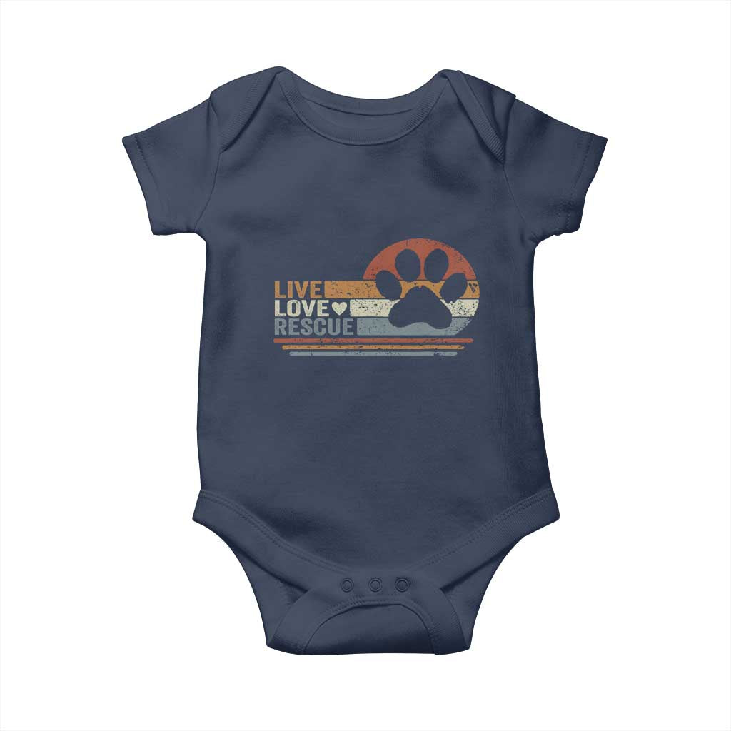 Vintage Adopt A Shelter Pet Baby Onesie Live Love Rescue Cat Dog Adoption Animal Rescue - Wonder Print Shop