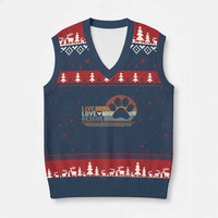 Vintage Adopt A Shelter Pet V-Neck Knit Sweater Vest Live Love Rescue Cat Dog Adoption Animal Rescue - Wonder Print Shop