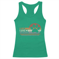 Vintage Adopt A Shelter Pet Racerback Tank Top Live Love Rescue Cat Dog Adoption Animal Rescue - Wonder Print Shop
