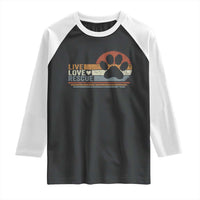Vintage Adopt A Shelter Pet Raglan Shirt Live Love Rescue Cat Dog Adoption Animal Rescue - Wonder Print Shop