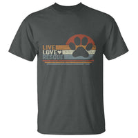 Vintage Adopt A Shelter Pet T Shirt Live Love Rescue Cat Dog Adoption Animal Rescue - Wonder Print Shop