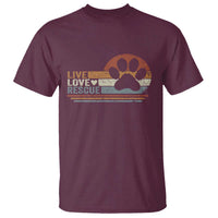 Vintage Adopt A Shelter Pet T Shirt Live Love Rescue Cat Dog Adoption Animal Rescue - Wonder Print Shop