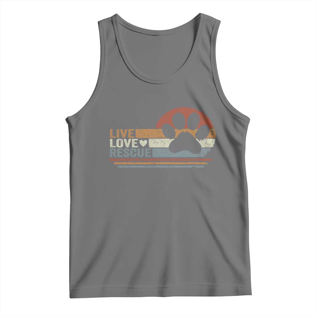Vintage Adopt A Shelter Pet Tank Top Live Love Rescue Cat Dog Adoption Animal Rescue - Wonder Print Shop