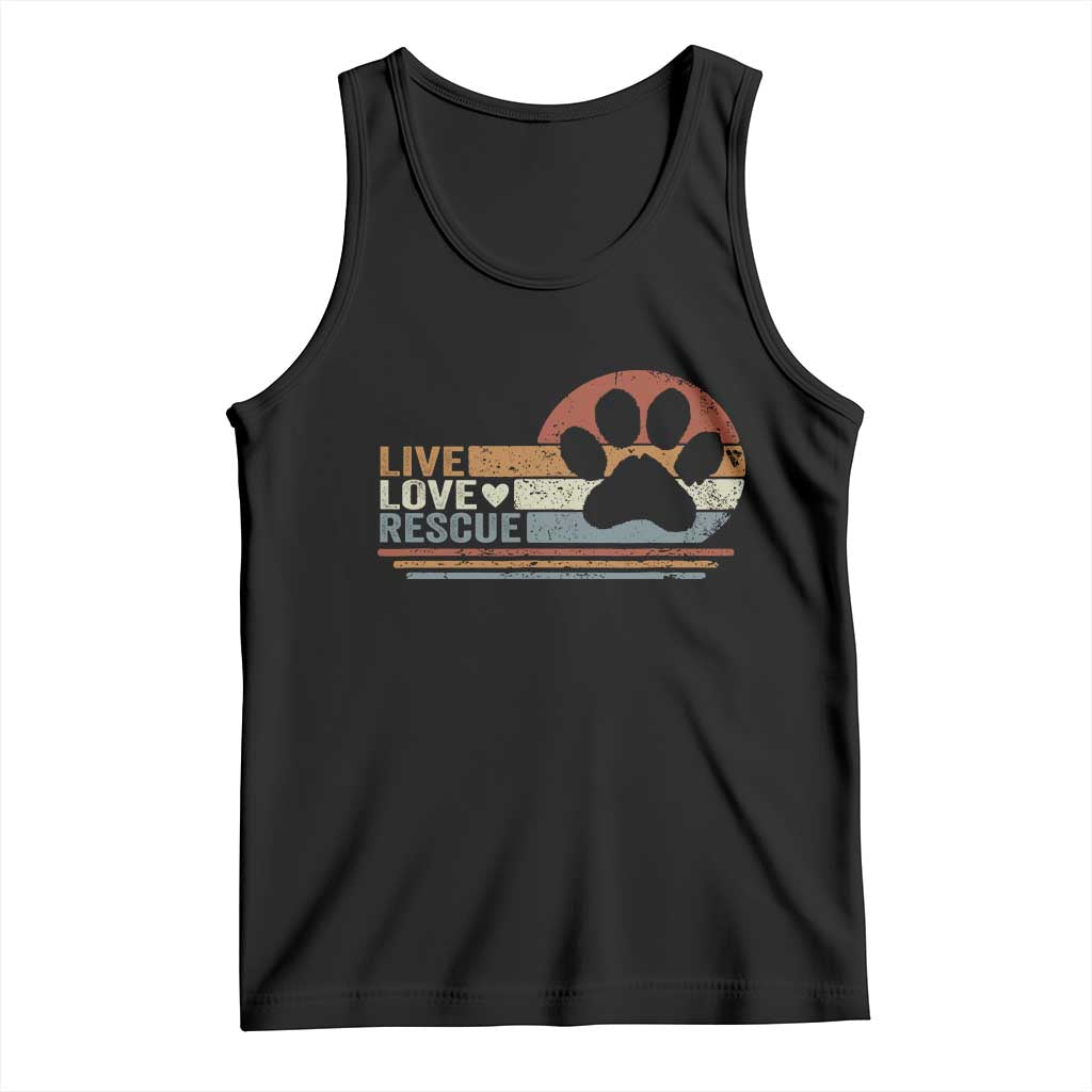 Vintage Adopt A Shelter Pet Tank Top Live Love Rescue Cat Dog Adoption Animal Rescue - Wonder Print Shop