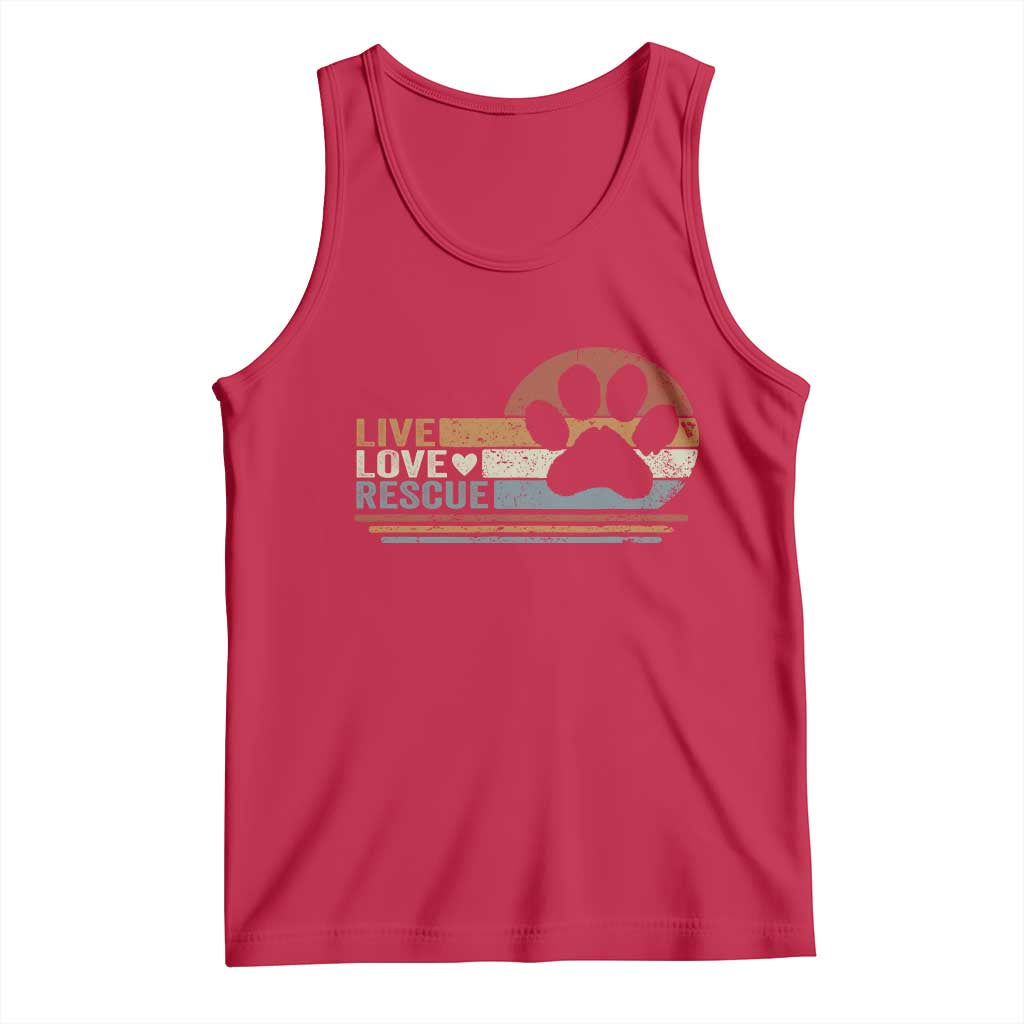 Vintage Adopt A Shelter Pet Tank Top Live Love Rescue Cat Dog Adoption Animal Rescue - Wonder Print Shop