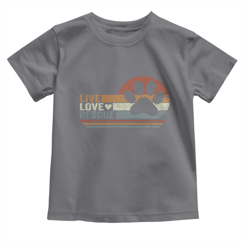 Vintage Adopt A Shelter Pet Toddler T Shirt Live Love Rescue Cat Dog Adoption Animal Rescue - Wonder Print Shop