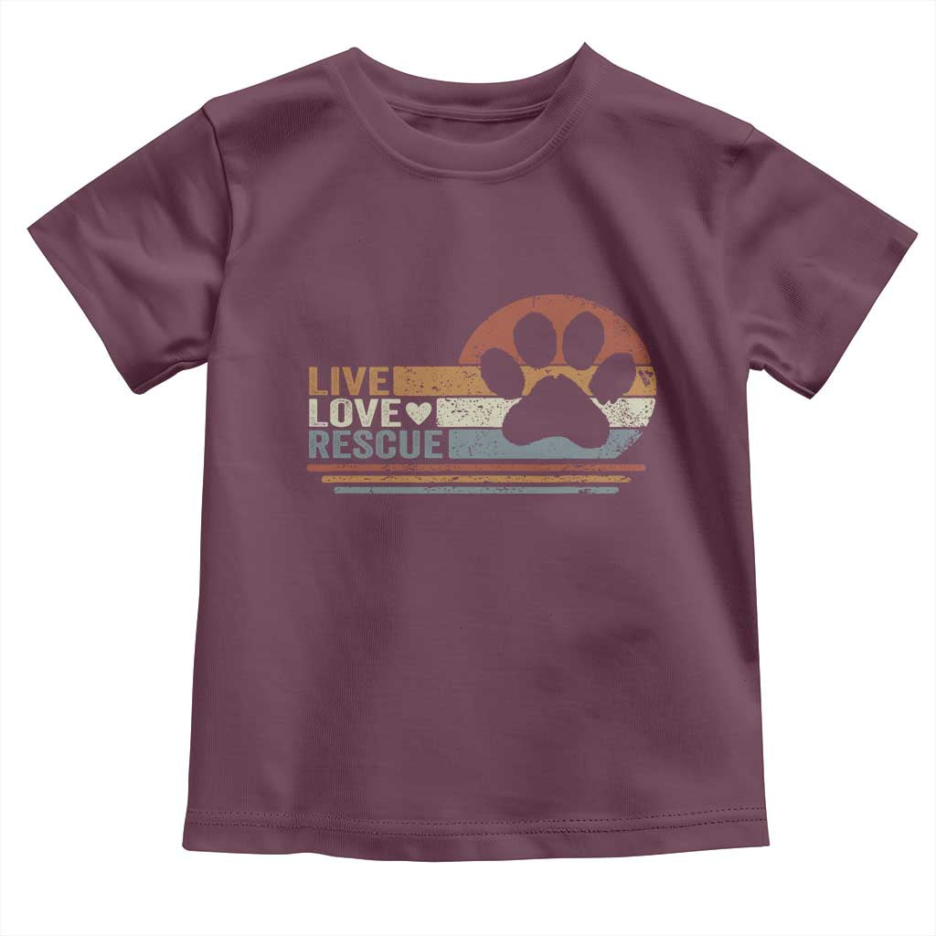 Vintage Adopt A Shelter Pet Toddler T Shirt Live Love Rescue Cat Dog Adoption Animal Rescue - Wonder Print Shop