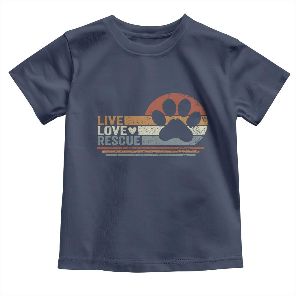 Vintage Adopt A Shelter Pet Toddler T Shirt Live Love Rescue Cat Dog Adoption Animal Rescue - Wonder Print Shop