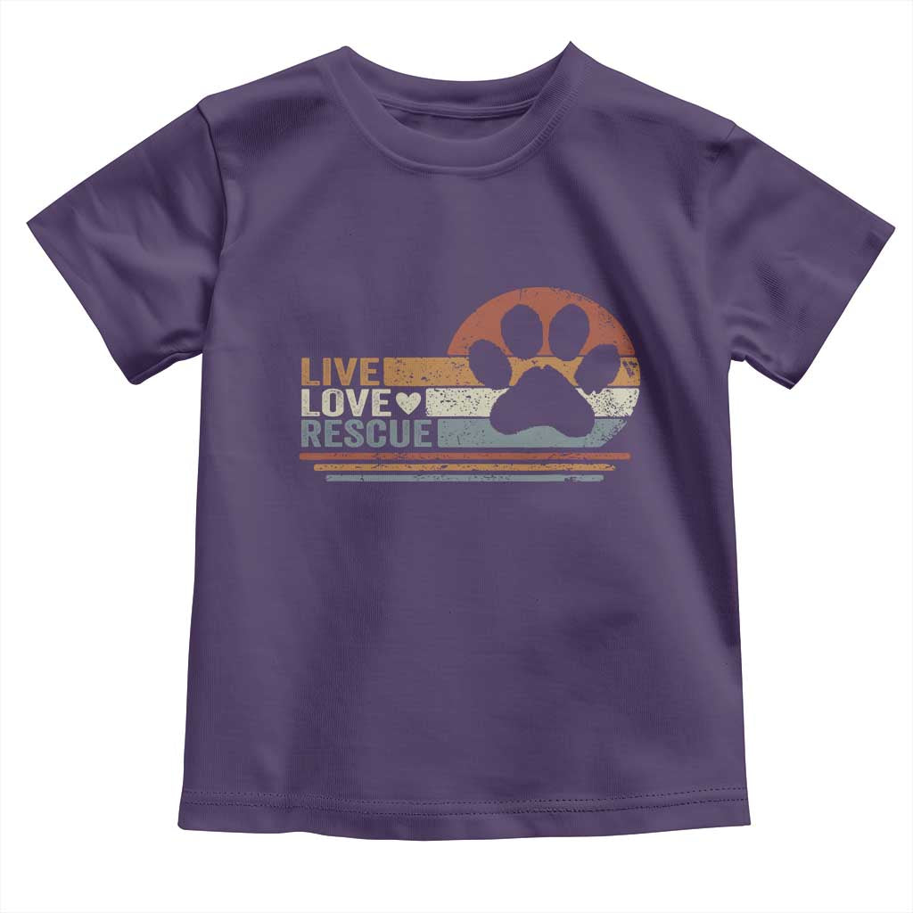 Vintage Adopt A Shelter Pet Toddler T Shirt Live Love Rescue Cat Dog Adoption Animal Rescue - Wonder Print Shop