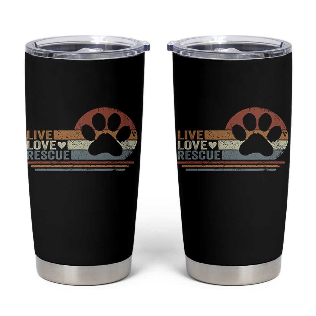 Vintage Adopt A Shelter Pet Tumbler Cup Live Love Rescue Cat Dog Adoption Animal Rescue - Wonder Print Shop