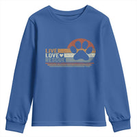 Vintage Adopt A Shelter Pet Youth Sweatshirt Live Love Rescue Cat Dog Adoption Animal Rescue - Wonder Print Shop