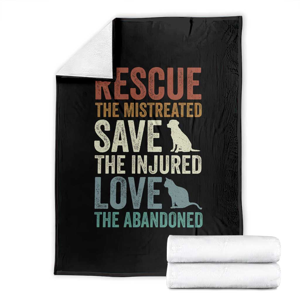Adopt A Shelter Pet Throw Blanket Rescue Save Love Cat Dog Adoption Animal Rescue - Wonder Print Shop