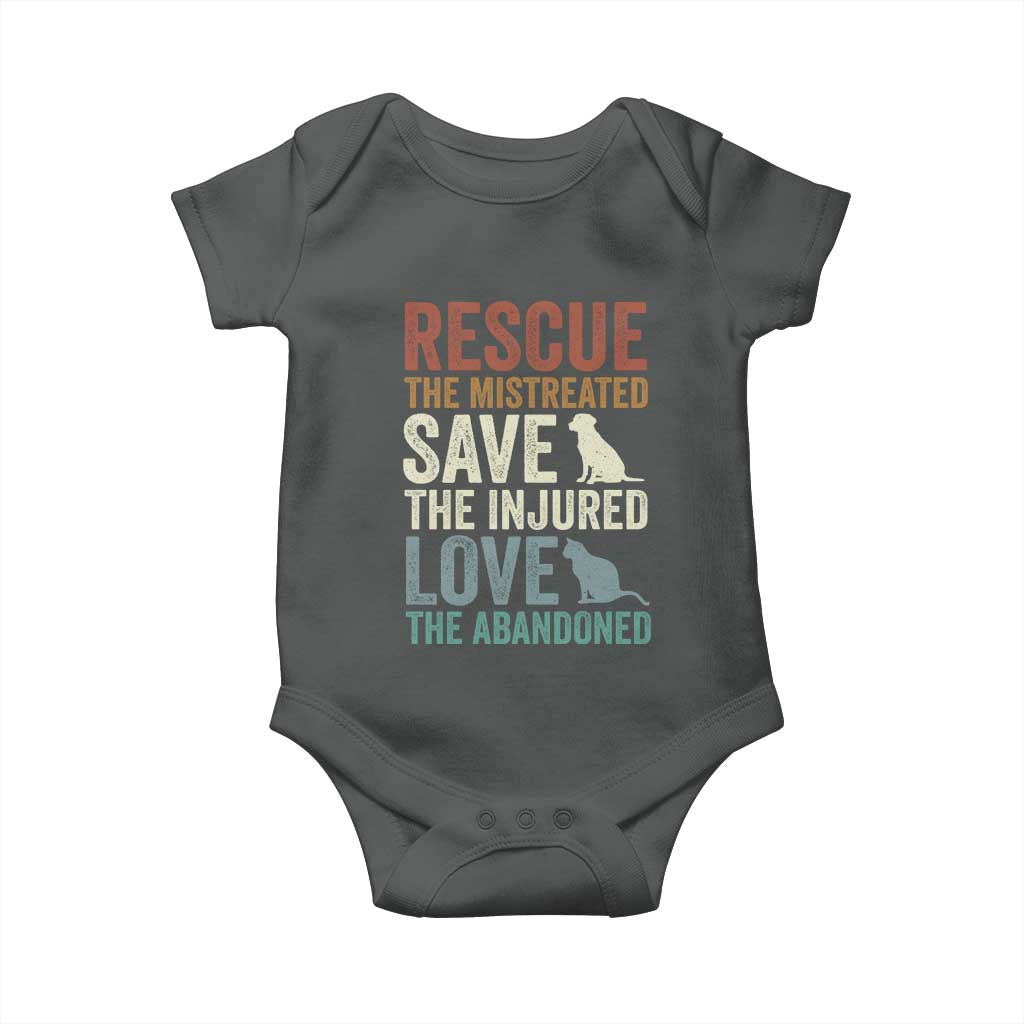 Adopt A Shelter Pet Baby Onesie Rescue Save Love Cat Dog Adoption Animal Rescue - Wonder Print Shop
