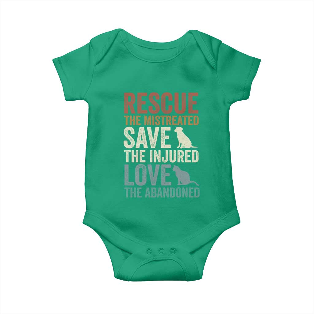 Adopt A Shelter Pet Baby Onesie Rescue Save Love Cat Dog Adoption Animal Rescue - Wonder Print Shop