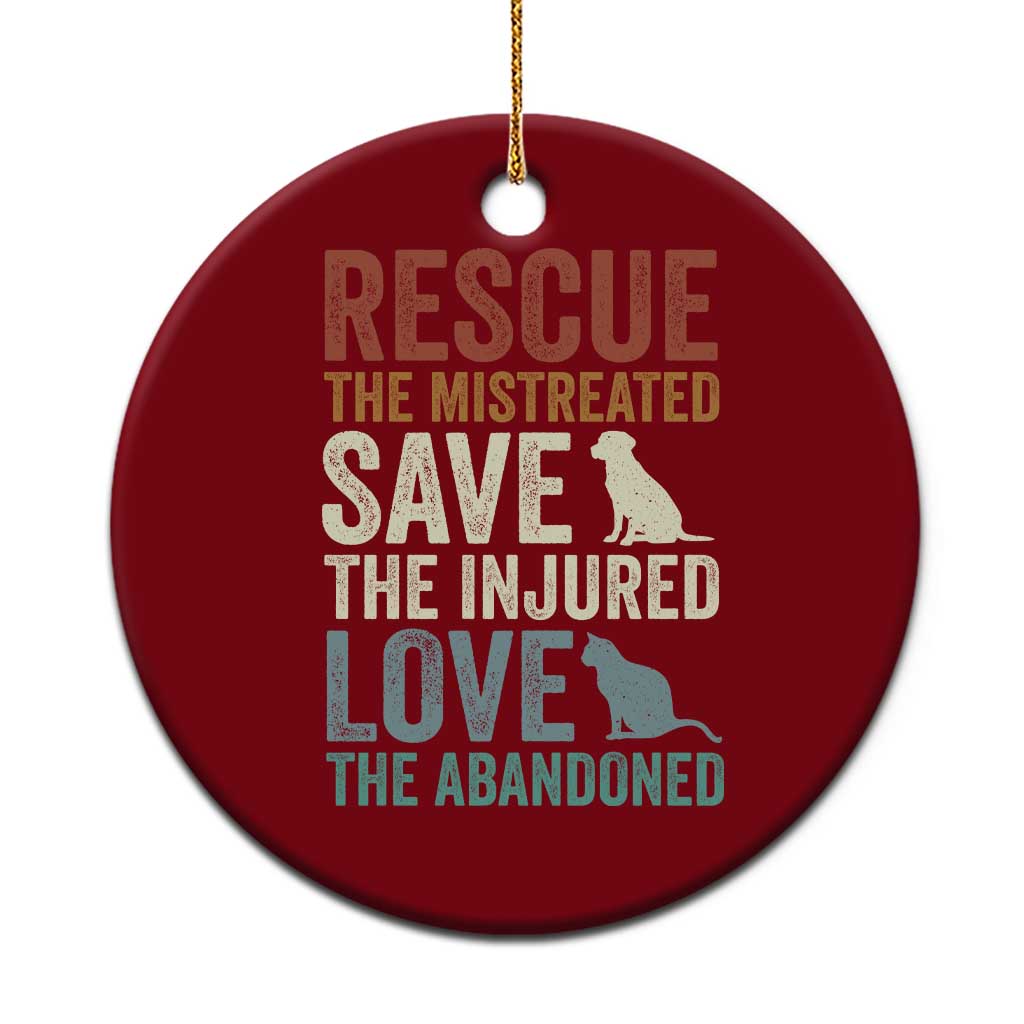 Adopt A Shelter Pet Ceramic Ornament Rescue Save Love Cat Dog Adoption Animal Rescue - Wonder Print Shop