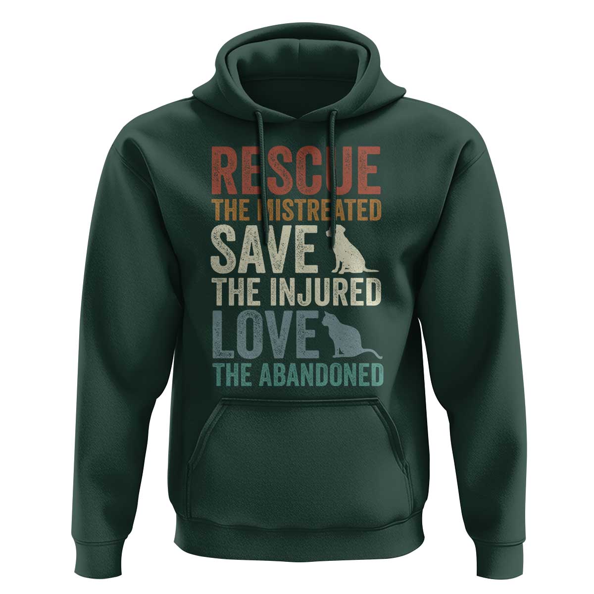Adopt A Shelter Pet Hoodie Rescue Save Love Cat Dog Adoption Animal Rescue - Wonder Print Shop