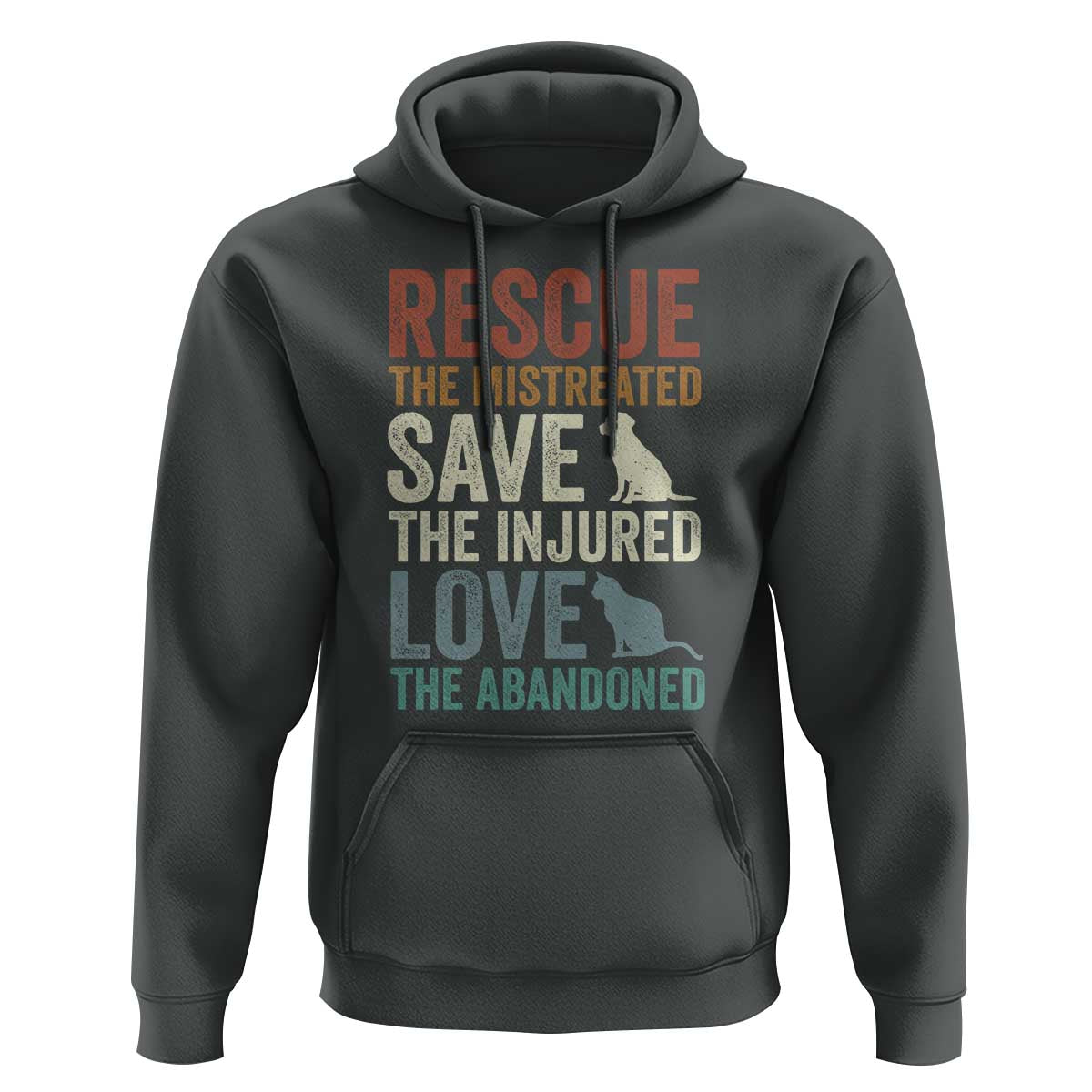 Adopt A Shelter Pet Hoodie Rescue Save Love Cat Dog Adoption Animal Rescue - Wonder Print Shop