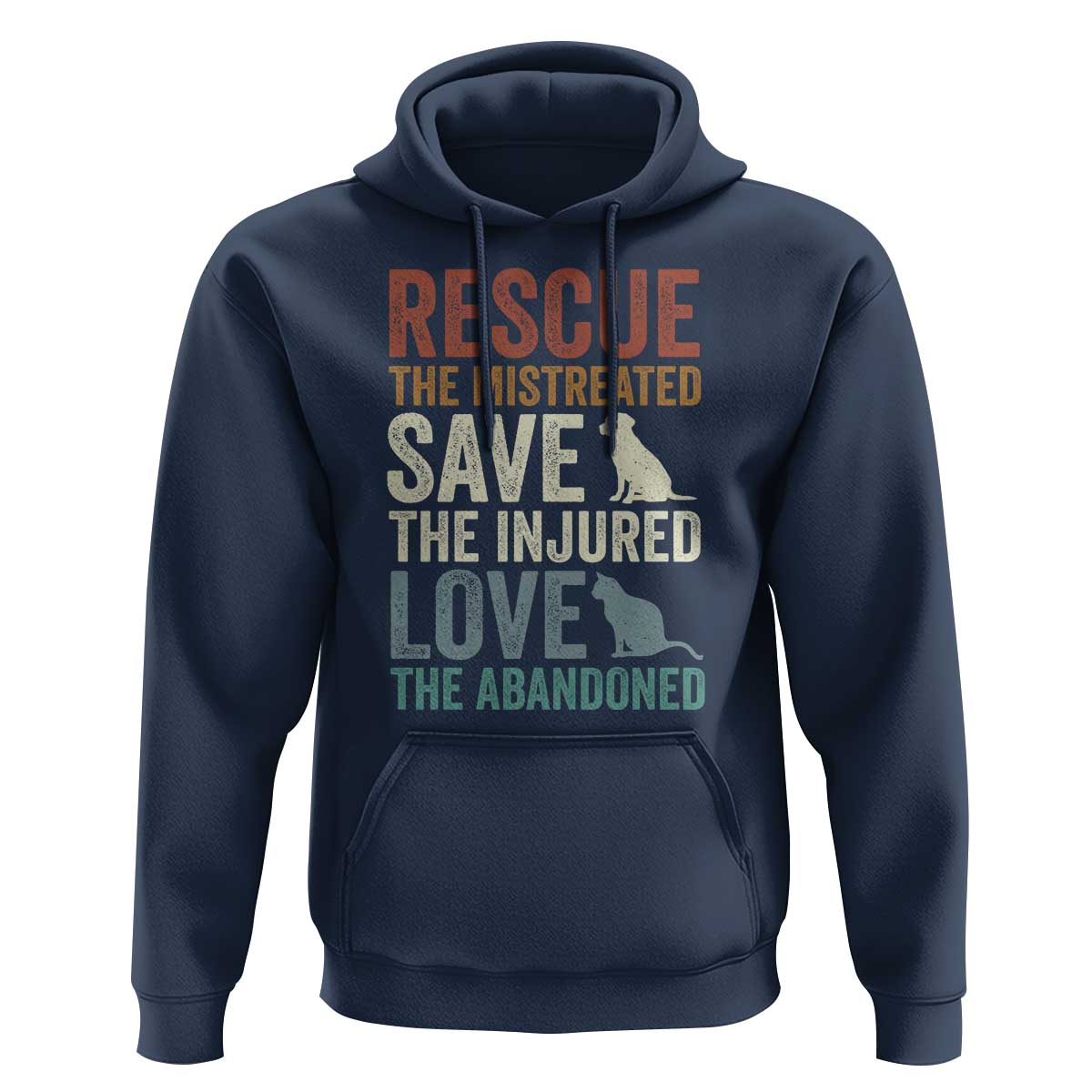Adopt A Shelter Pet Hoodie Rescue Save Love Cat Dog Adoption Animal Rescue - Wonder Print Shop