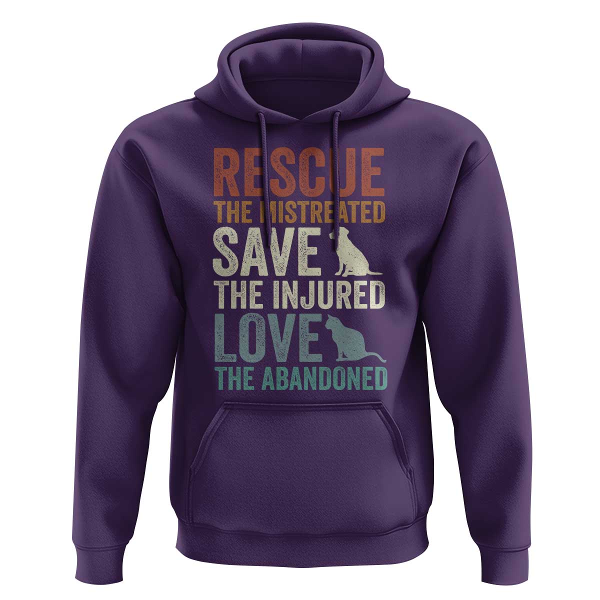 Adopt A Shelter Pet Hoodie Rescue Save Love Cat Dog Adoption Animal Rescue - Wonder Print Shop