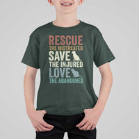 Adopt A Shelter Pet T Shirt For Kid Rescue Save Love Cat Dog Adoption Animal Rescue - Wonder Print Shop